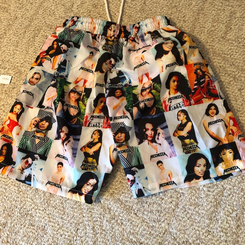 Richezza Trunks Shorts X-Large Models All Over Colorful Design Drawstrings